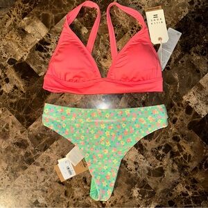 Billabong Floral & Pink Bikini Set - S/M